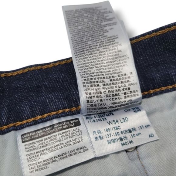 Levi's Jeans Size 54 W54" x L29" Levi's 541 Straight Leg Jeans Blue Denim Pants - Picture 6 of 6